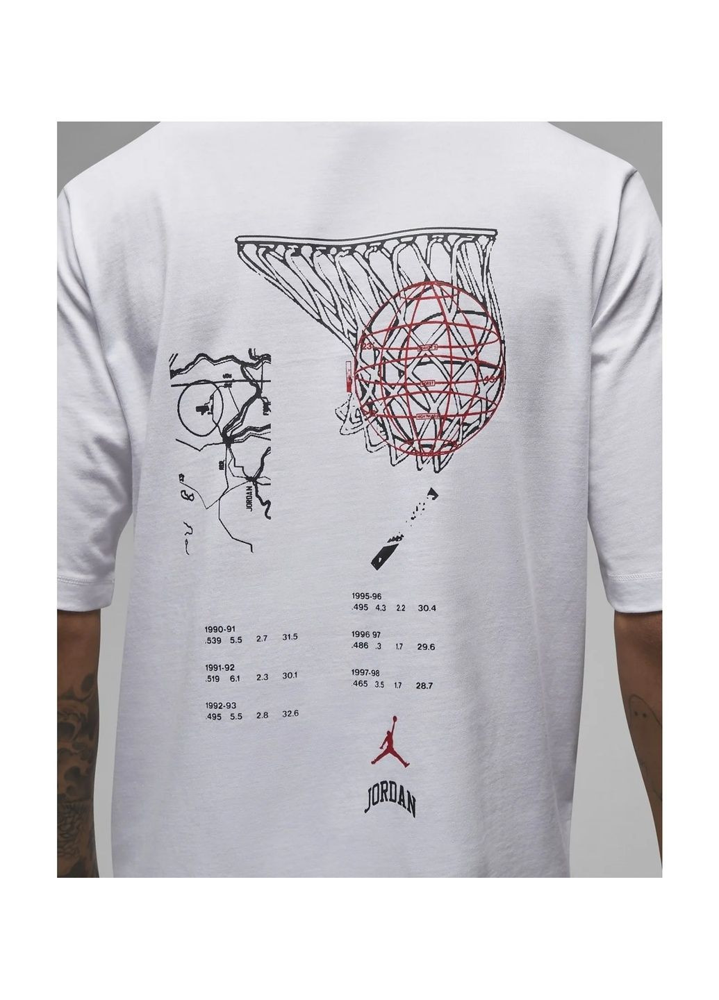 Біла футболка чоловіча sport mens hooded t-shirt white Air Jordan