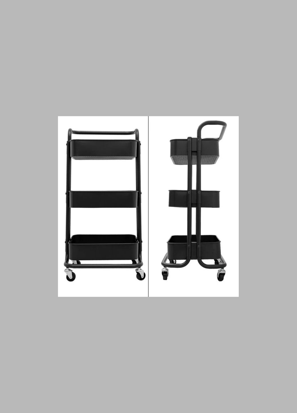 Етажерка на колесах "Comfort" 3 яруси 41*39*86 см WW01355-BL Stenson (317286290)