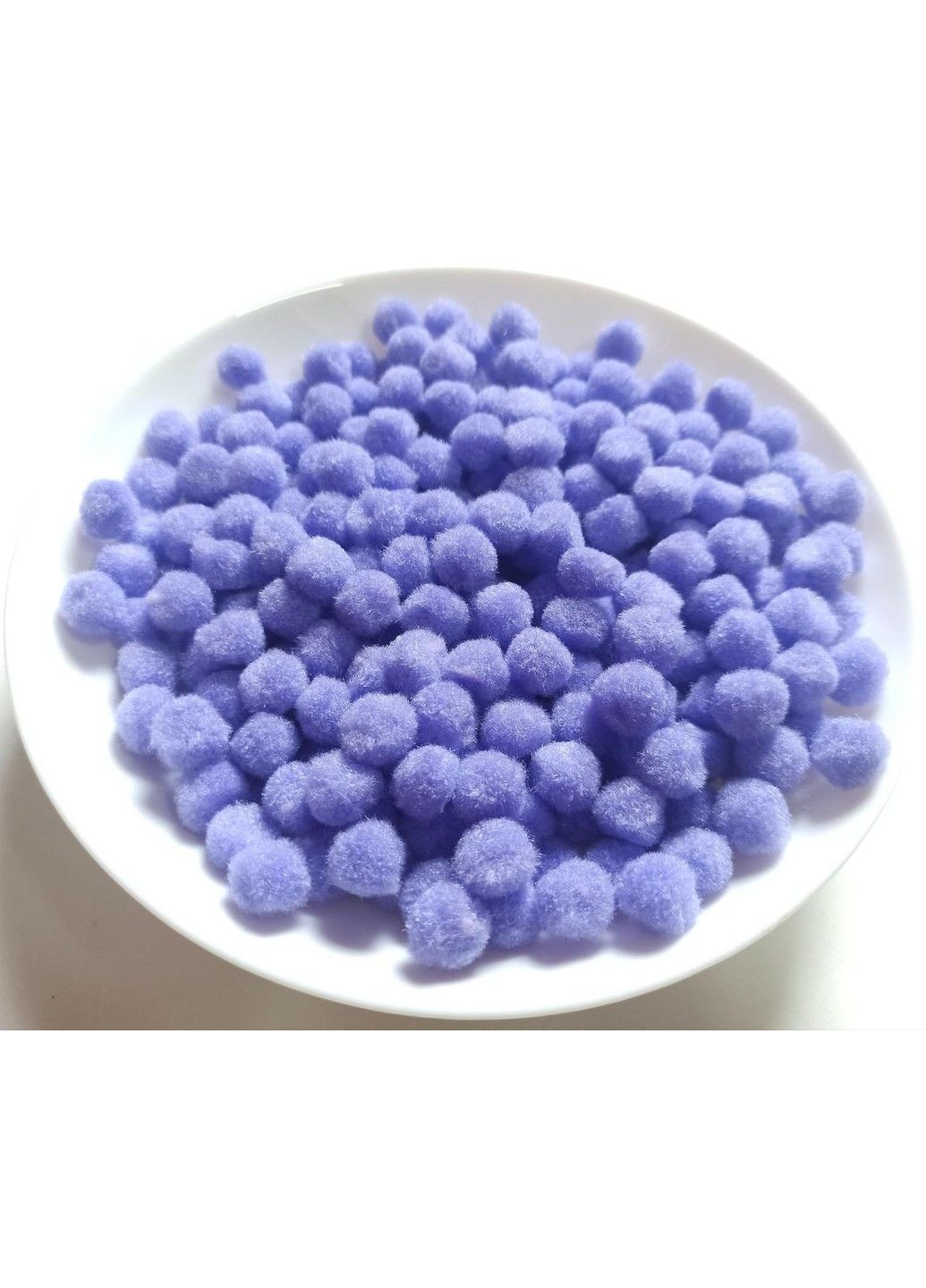 Помпони 15 мм ( 1,5 см) Бузковий декоративні маленькі, рукоділля, Намистини м'які No Brand (334343251)