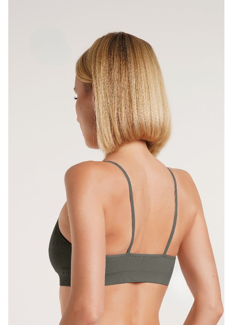 топ женский бюстгальтер топ в рубчик Giulia без косточек полиамид