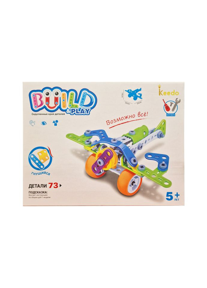 Конструктор Build&Play "Літак" J-7706, 73 елементи Hanye (306435609)