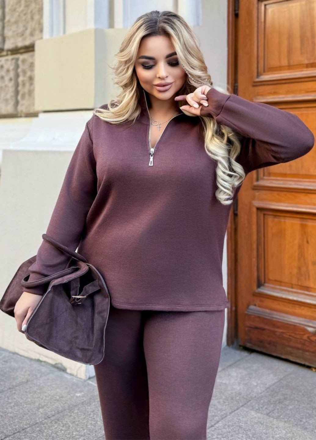 Базовый повседневный демисезонный костюм двойка: кофта на молнии + штаны Tik-Tak (363058308)