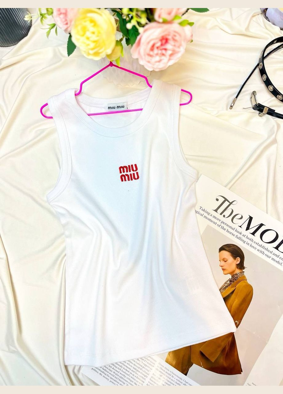 Стильна Майка «MIU MIU» 🖤❤️ No Brand — 332167413