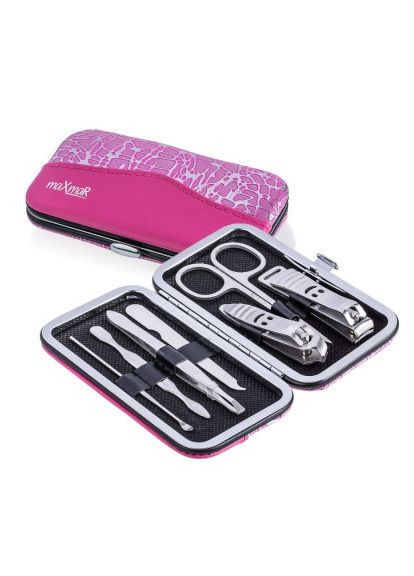 MS-09 Набор для маникюра и педикюра из 7 инструментов в кожаном футляре. MaxMar (347243492)