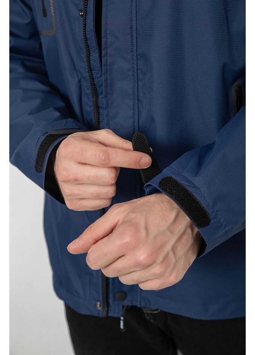 Синяя демисезонная куртка мужская демисезонная с капюшоном Ager 244RL-2515AL