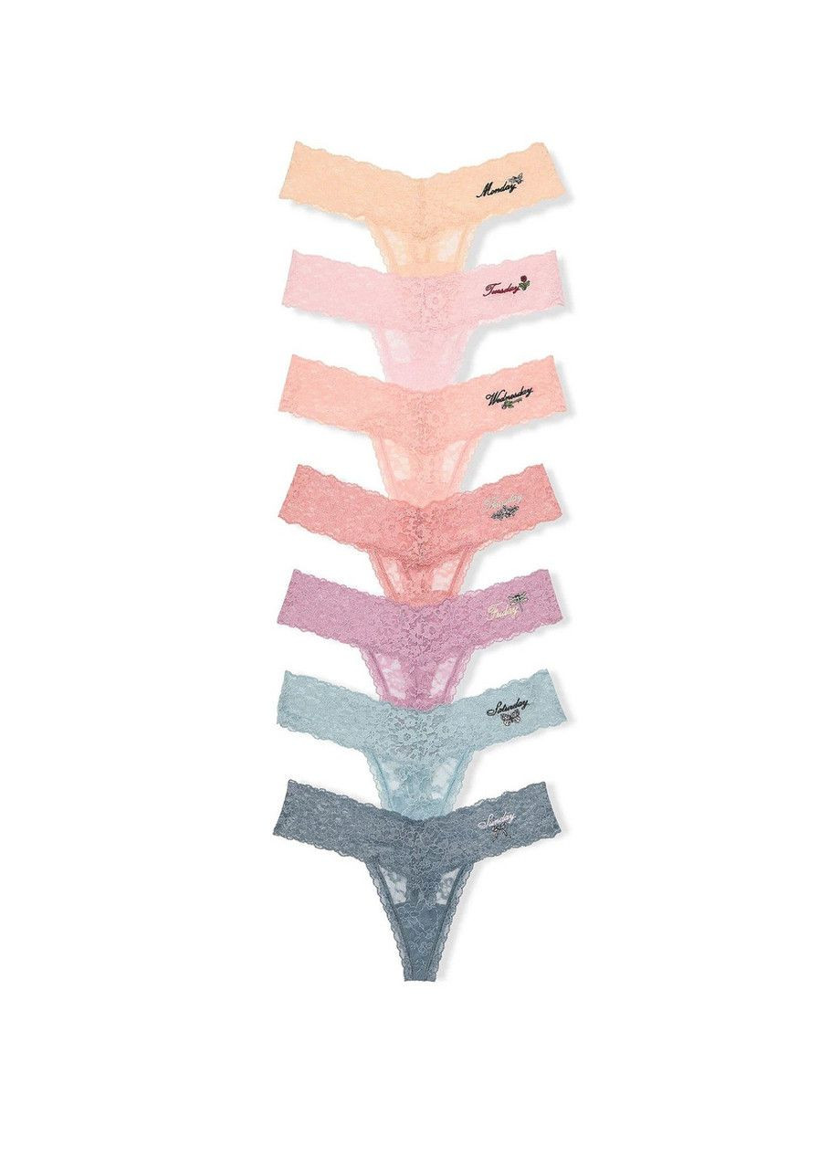Набір трусиків мереживні 7-Pack Victoria's Secret (351290374)