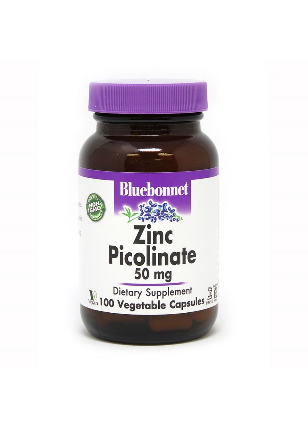 Витамины и минералы Zinc Picolinate 50 mg, 100 вегакапсул Bluebonnet Nutrition (293337920)