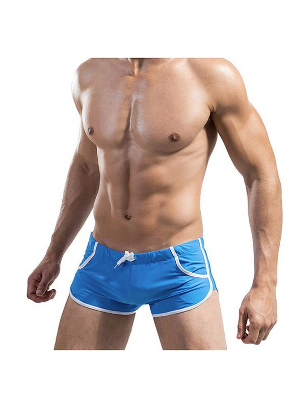 Мужские синие пляжные, спортивные, повседневные, кэжуал мужские плавки боксеры голубой 3883 шорты Sport Line