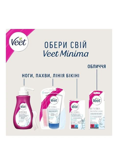 Крем для депиляции Minima Для депиляции в душе Для чувствительной кожи с Алоэ вера 135 мл (5900627060737) Veet Minima Для депіляції в душі Для чутливої шкіри з А (349822825)