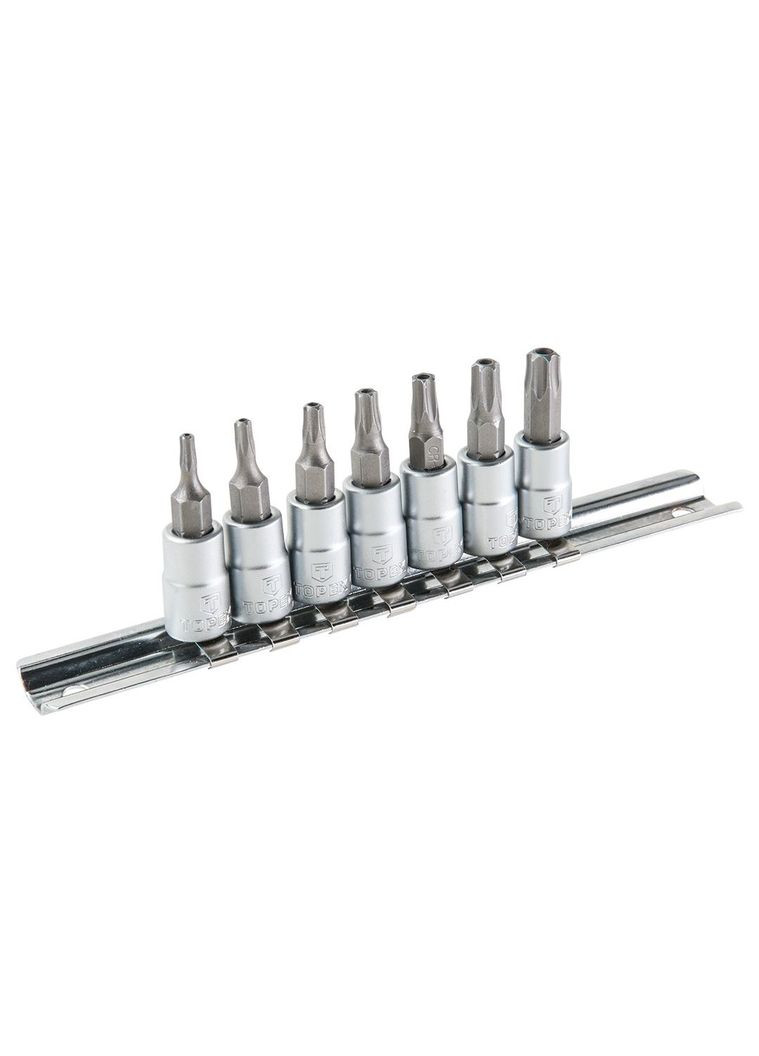 Набір головок (1/4", 7 шт.) Torx біти (25056) Topex (323637853)