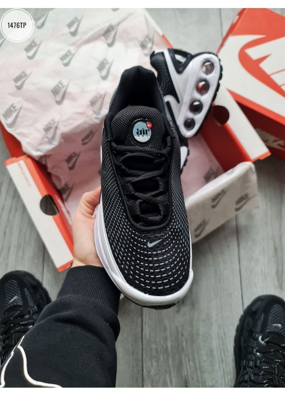 Черные демисезонные кроссовки мужские nike air max dn black / white найк аир макс дн No Brand