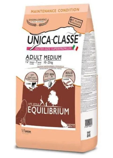 Unica Classe Adult Medium Equilibrium - Ягня (25,5/15) 12kg Alleva (290851516)