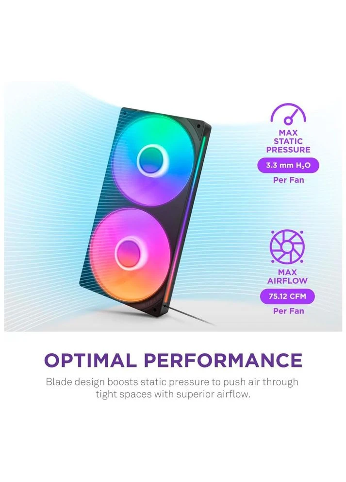 Кулер до корпусу F240 RGB Core Fan (Single Frame) - Black (RF-U24HF-B1) NZXT (391608142)