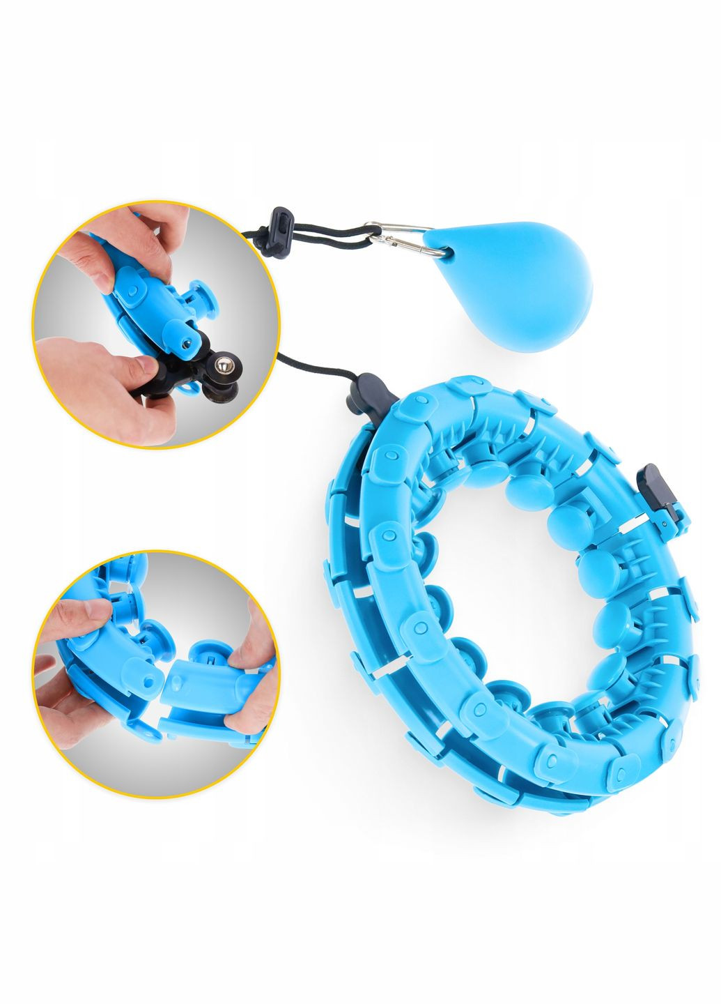 Обруч (хулахуп) масажний з обтяженням Sky Blue (P-5907739316837) 4FIZJO (301765156)