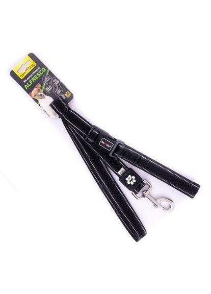 Повідець Alfresco для собак, неопрен/фліс, чорний, 2х120 см (*) GimDog (332163468)