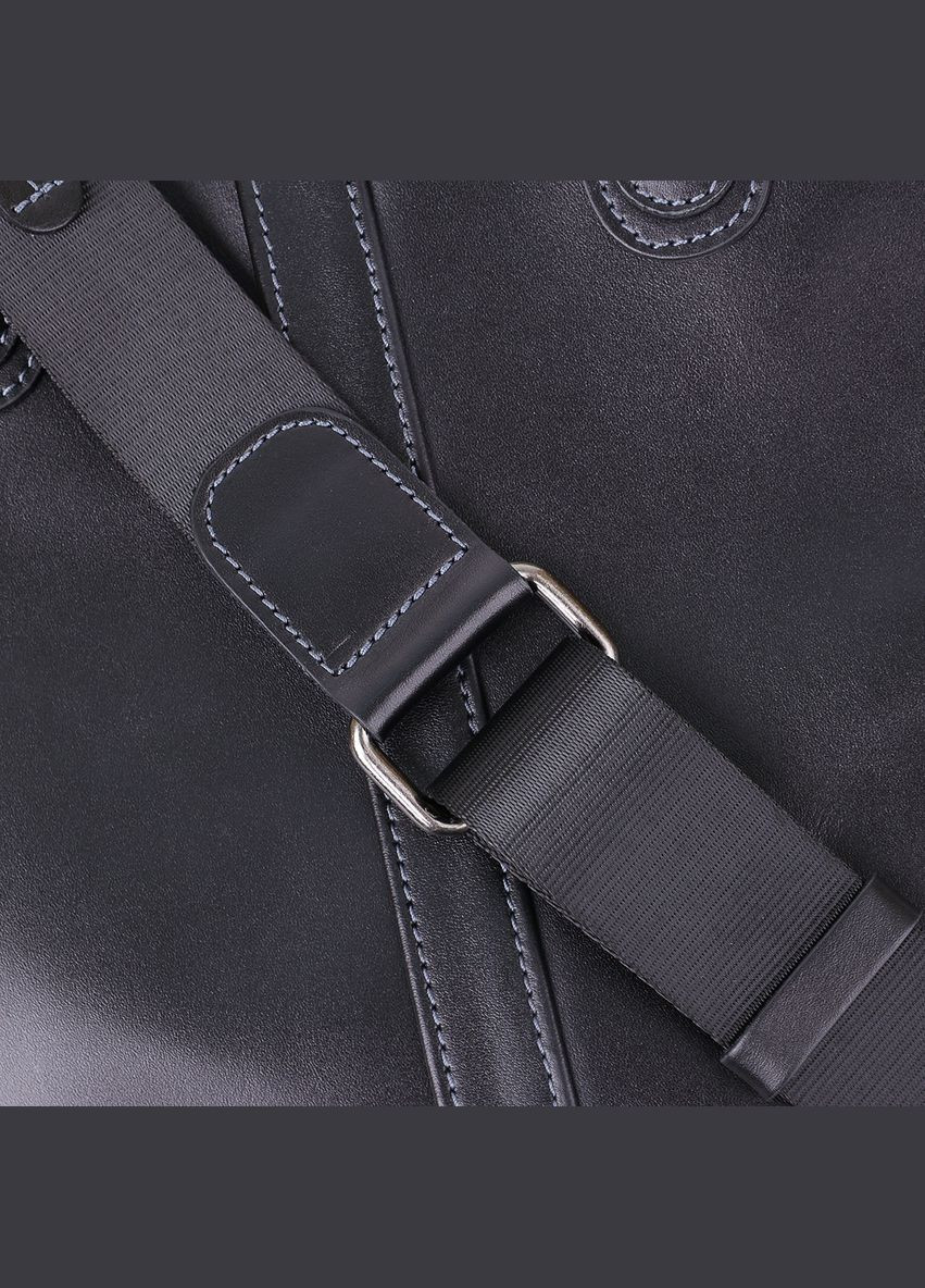 Шкіряна сумка крос боді чоловіча месенджер через плече чорна 11287 Shvigel (329195200)