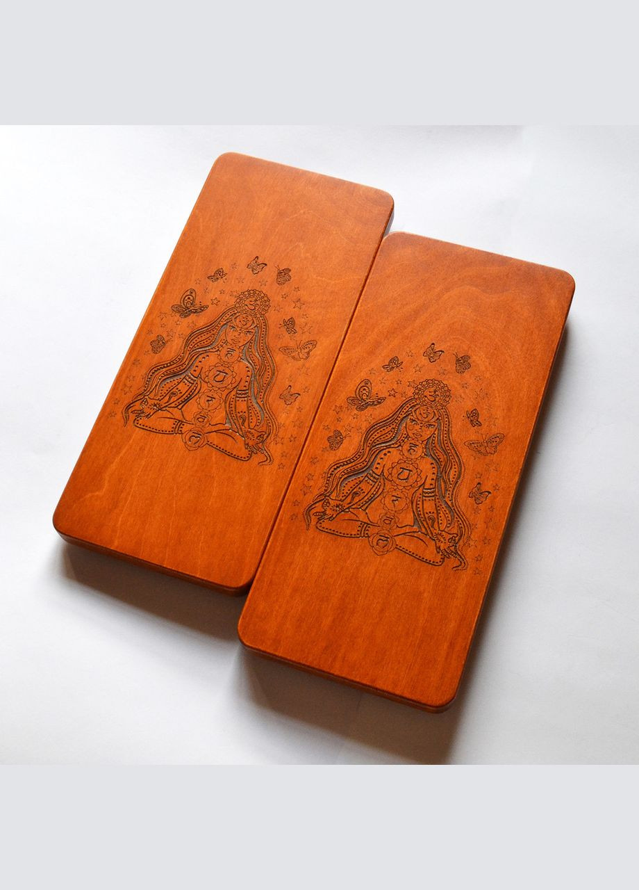 Доска Садху (медь) "7 чакр", доска с медными гвоздями для йоги, шаг 10мм. Доска для стоянки на гвоздях. No Brand (301482801)