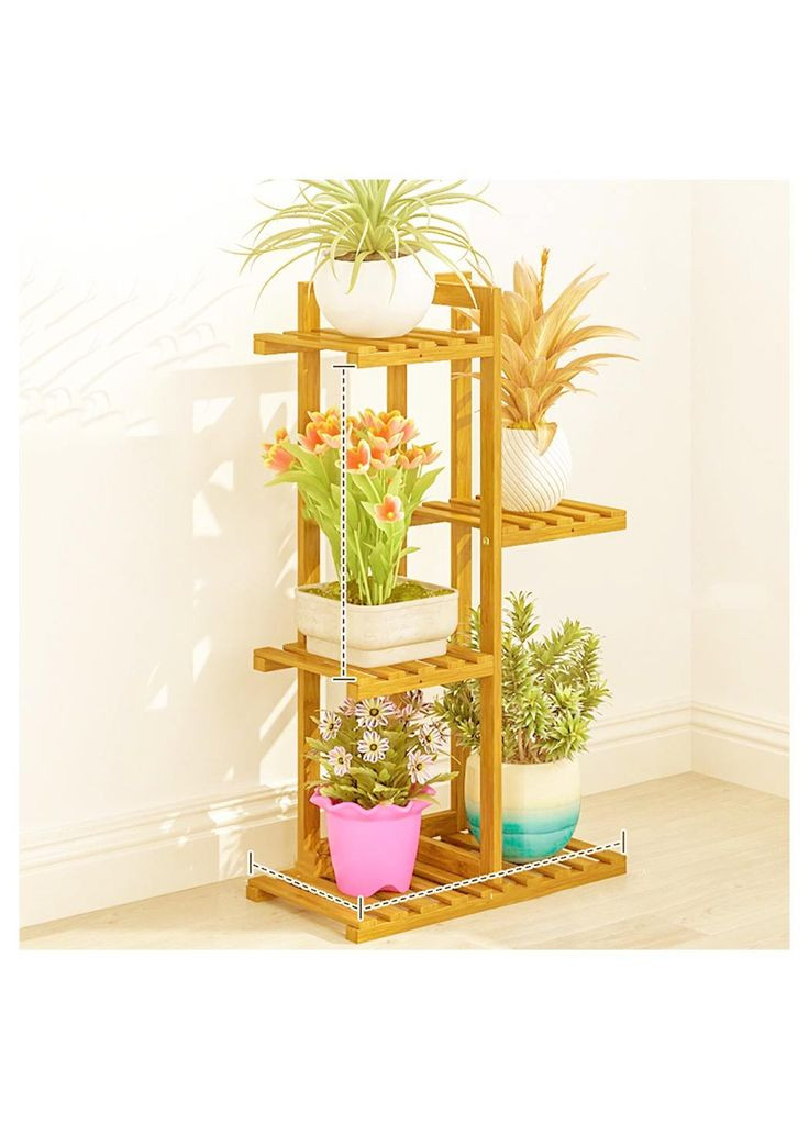 Підставка для квітів з дерева Келуш 3 каррі (ЦВТ-306003) No Brand (328226384)