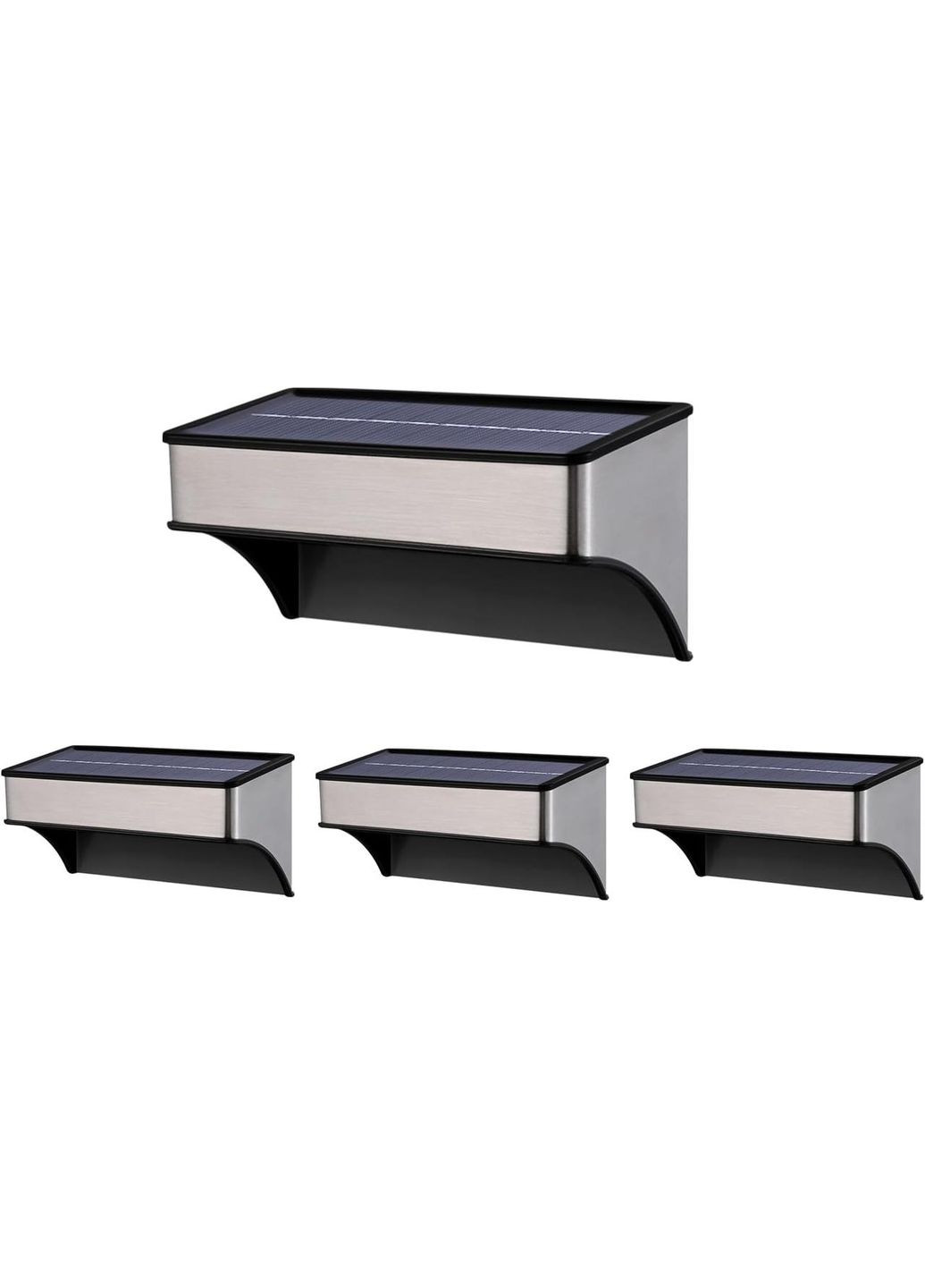 Набор 4шт. Уличный светильник на солнечной батарее для паркана и фасада Радуга, 11 цветов Po Fanu (325484018)