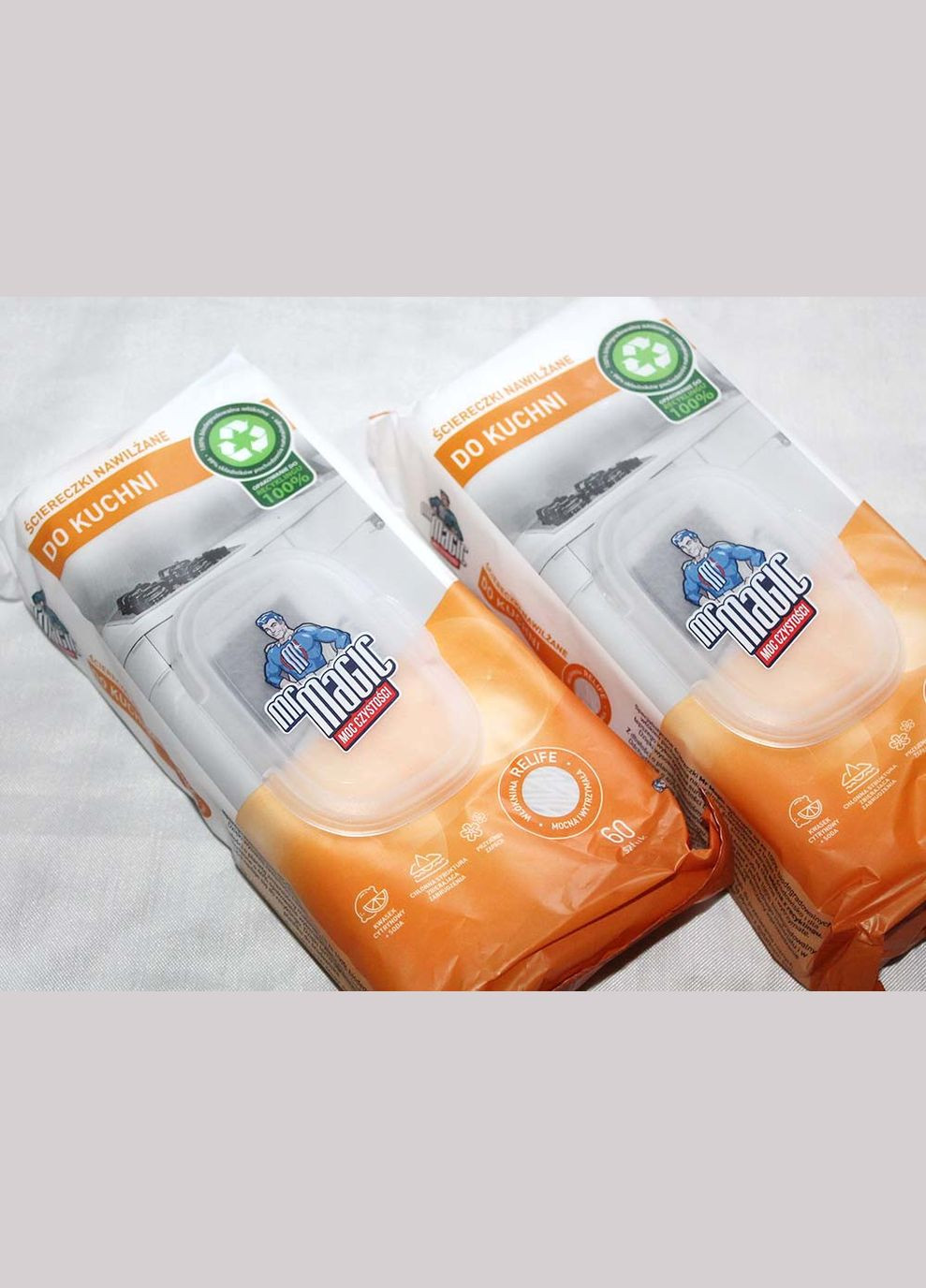 Салфетки для уборки кухни с клапаном, 60 шт. (Польша) Mr Magic (351862610)