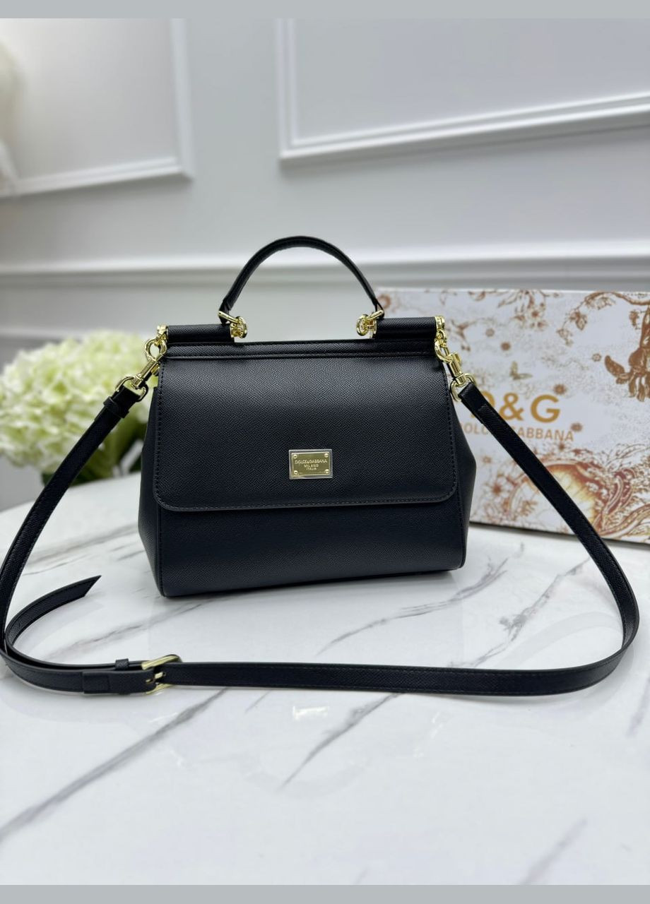 Жіноча сумка Дольче Габана Sicily Medium - Premium (чорний 26cm) No Brand (322394122)
