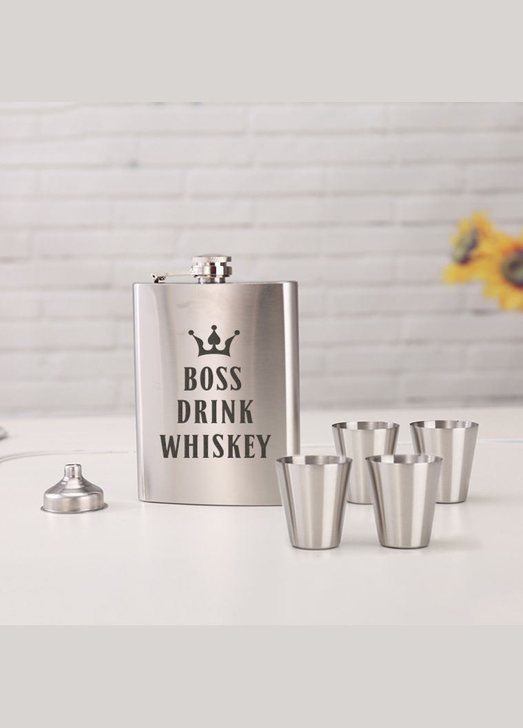 Набор фляга со стопками "Boss drink whiskey" (BDFLASK-64) BeriDari (293510094)