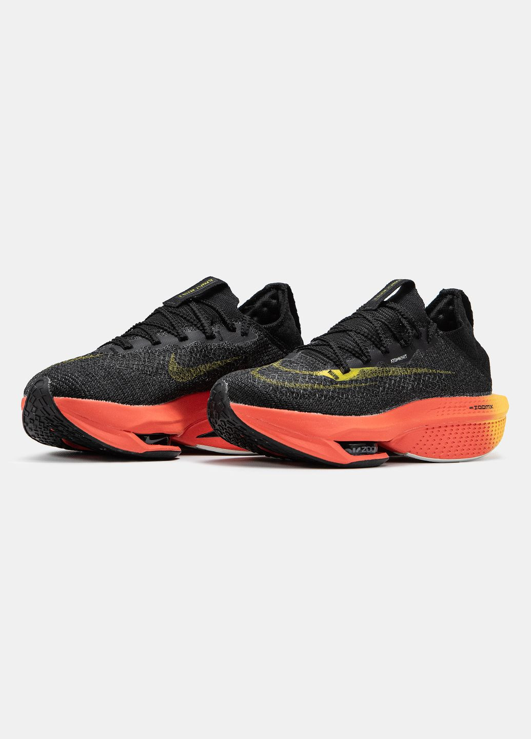 Кросівки жіночі і чоловічі Nike Air Zoom Alphafly 2 Black Orange | Найк Еір Зум Альфафлай 2 чорні оранжеві No Brand чорні демісезони (332213976)