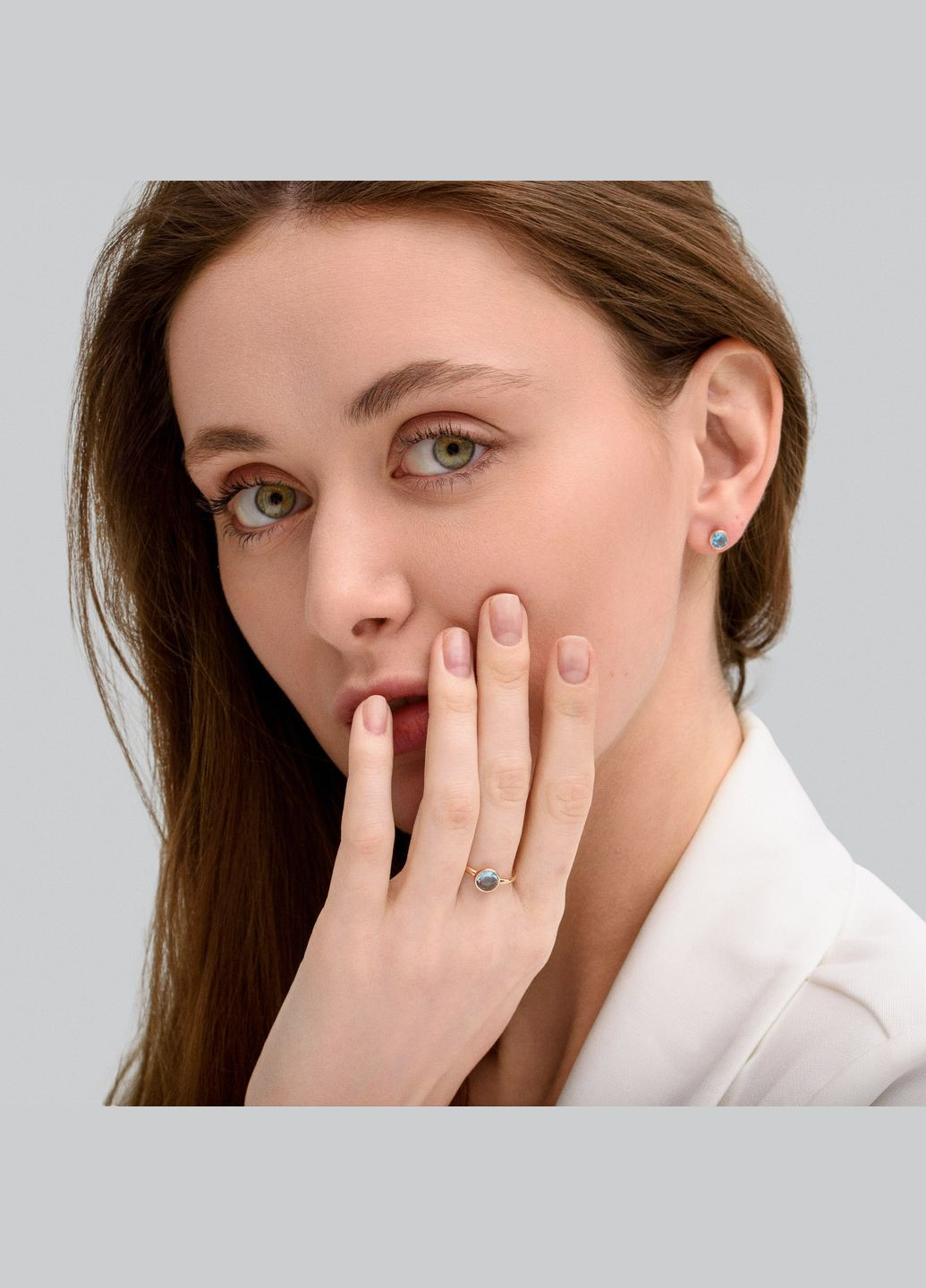 Сережки Лазурний акцент Minimal (338795555)