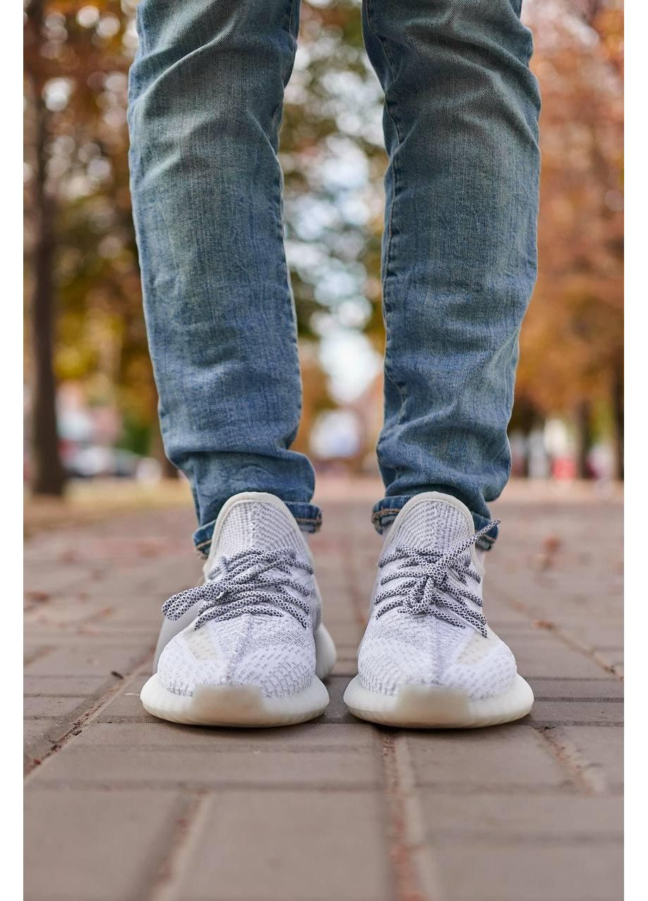 КРОССОВКИ ЖЕНСКИЕ ADIDAS YEEZY BOOST 350 STATIC FULL REFLECTIVE АДИДАС ИЗИ БУСТ No Brand серые демисезоны (369392614)