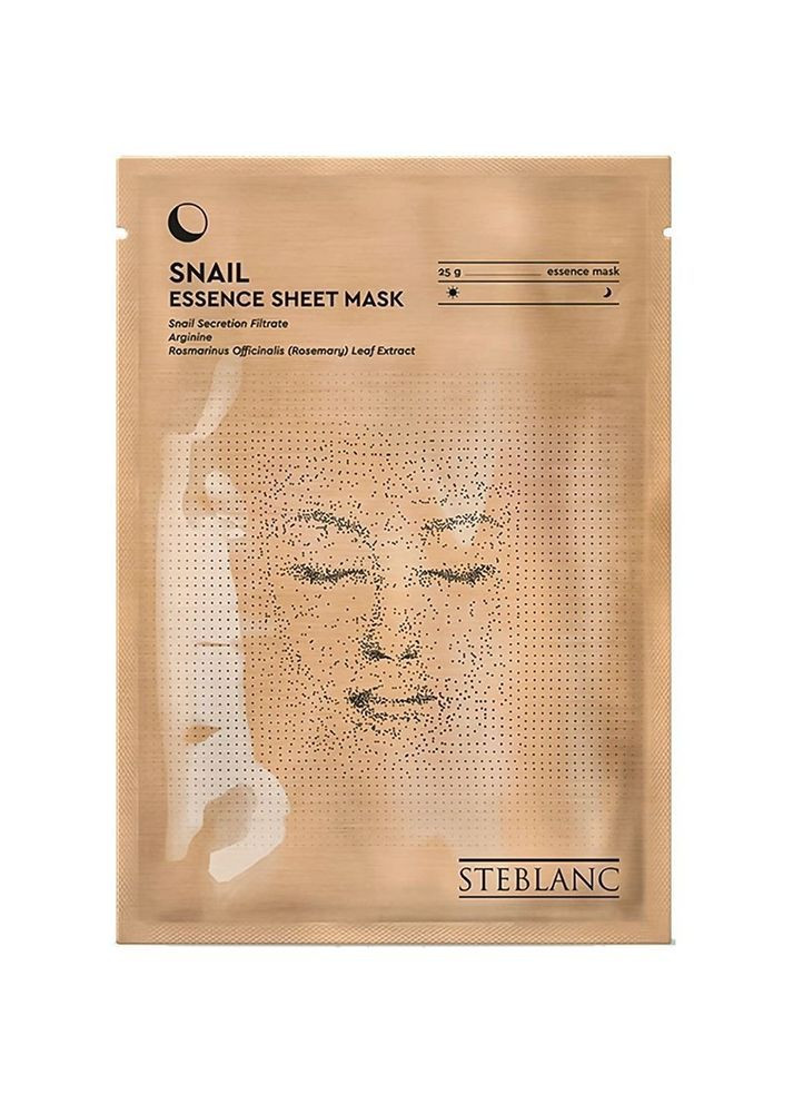 Тканинна маска-есенція для обличчя Snail Essence Sheet Mask з муцином равлика, 25 г Steblanc (366529628)