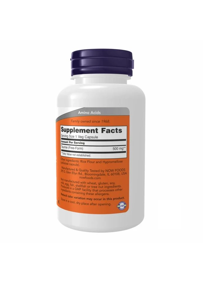 TAURINE 500mg - 100 caps Now Foods (391079609)