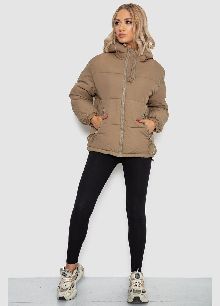 Коричневая демисезонная куртка женская демисезонная Ager 244R2318