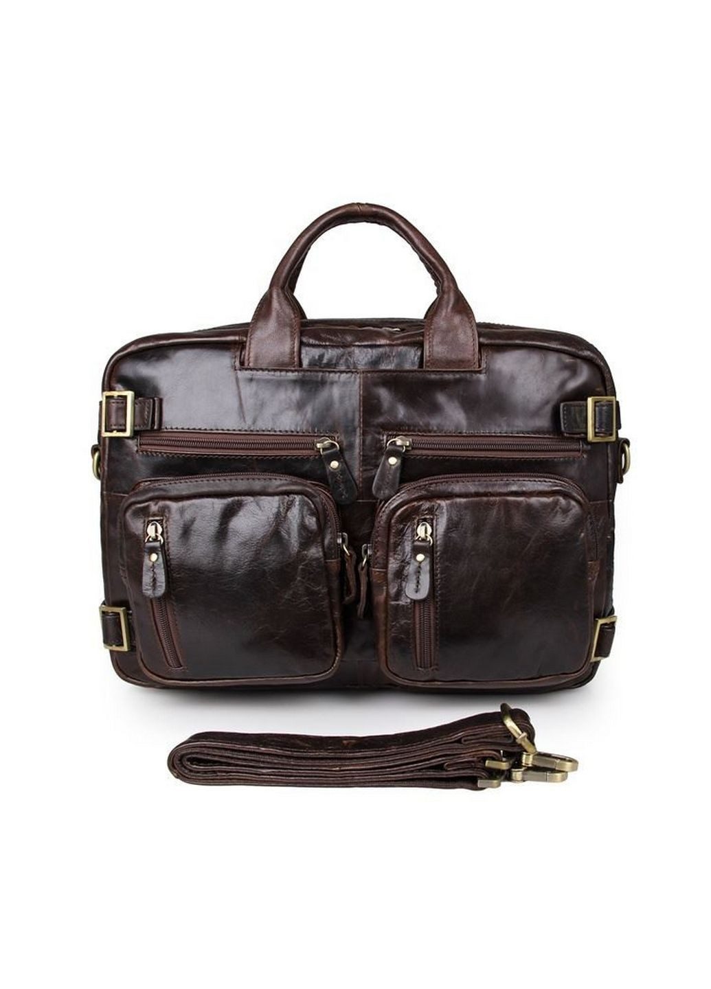 Чоловіча шкіряна сумка 38х13х29 см John McDee (315872568)