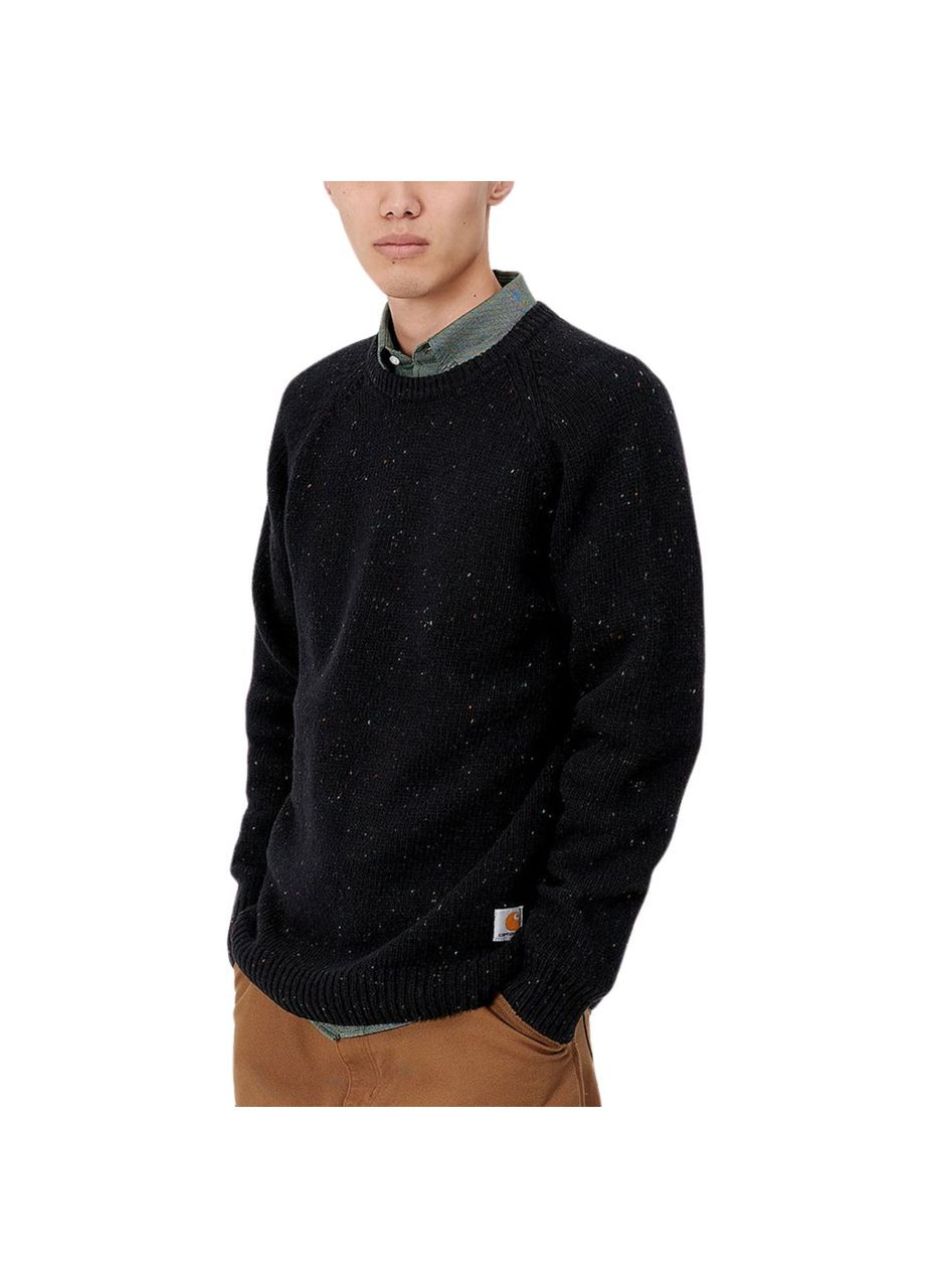 Чорний демісезонний светр wip anglistic sweater i010977 speckled black Carhartt