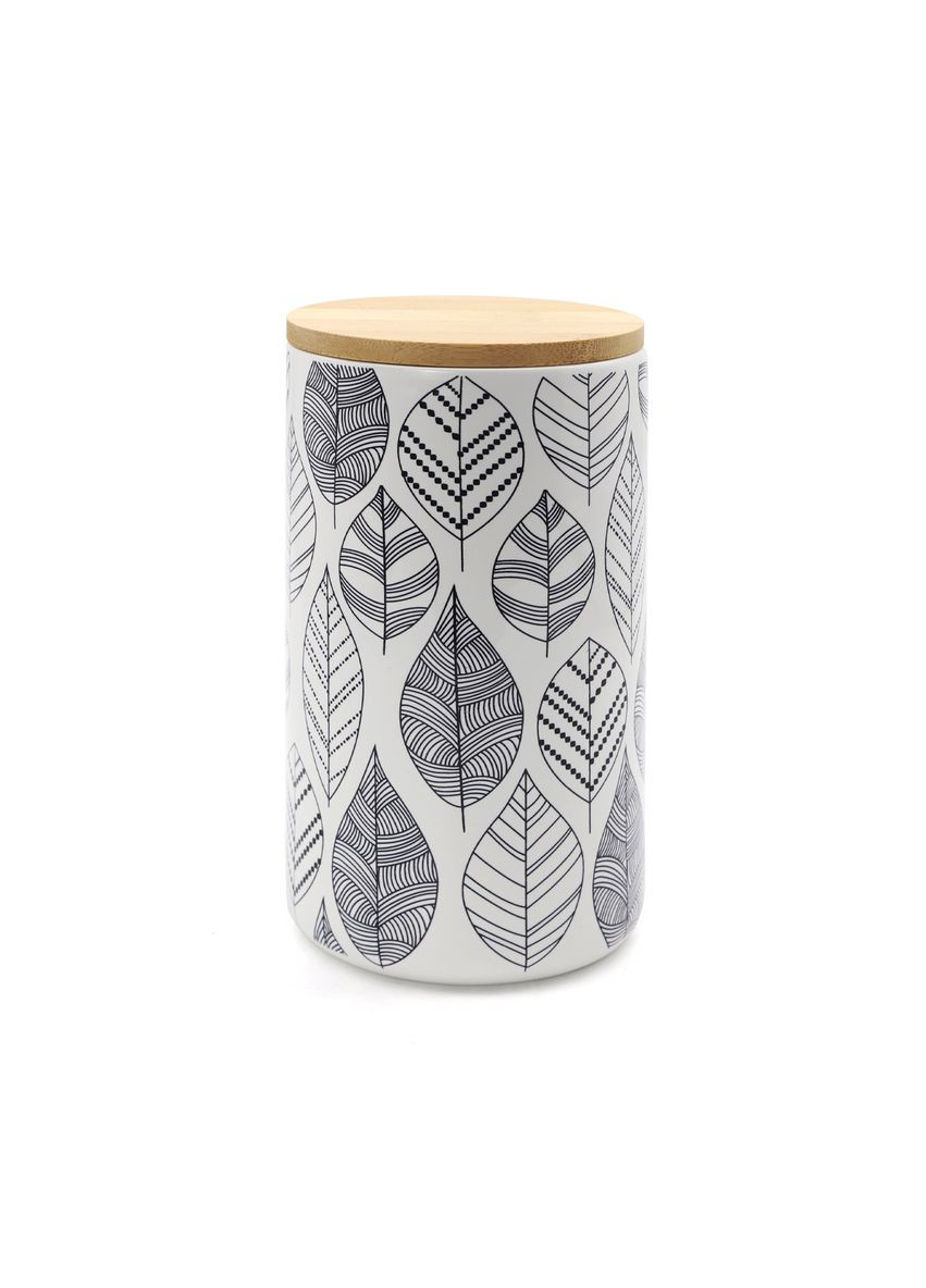 Ємність для зберігання MY HOME 1100 мл Біла (KP-15 L WHITE/WOOD) MVM (301002381)