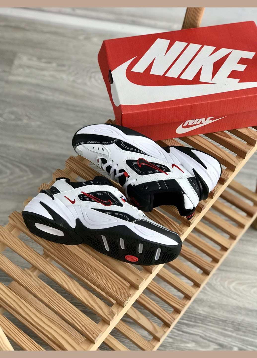 Кроссовки женские и мужские Nike M2K Tekno black white | Найк М2К Текно черно-белые No Brand чёрно-белые демисезоны (307288645)