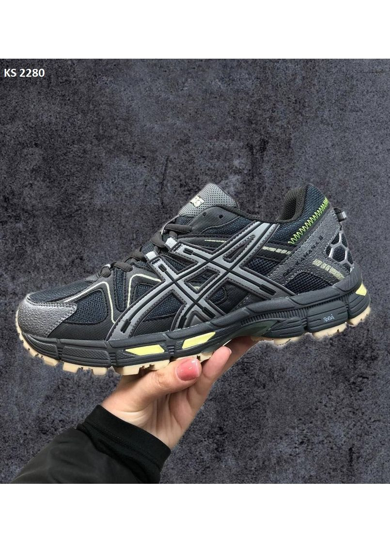 Серые демисезонные кроссовки мужские asics gel-kahana 8 gray green асикс гель кахано No Brand