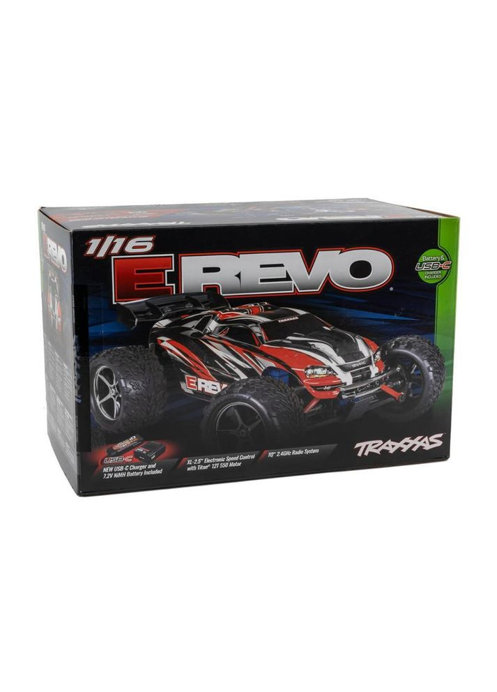 Радиоуправляемая машина E-Revo 1/16 4WD RTR Truck Battery & USB-C Charger (71054-8 Blue) Traxxas (338597964)