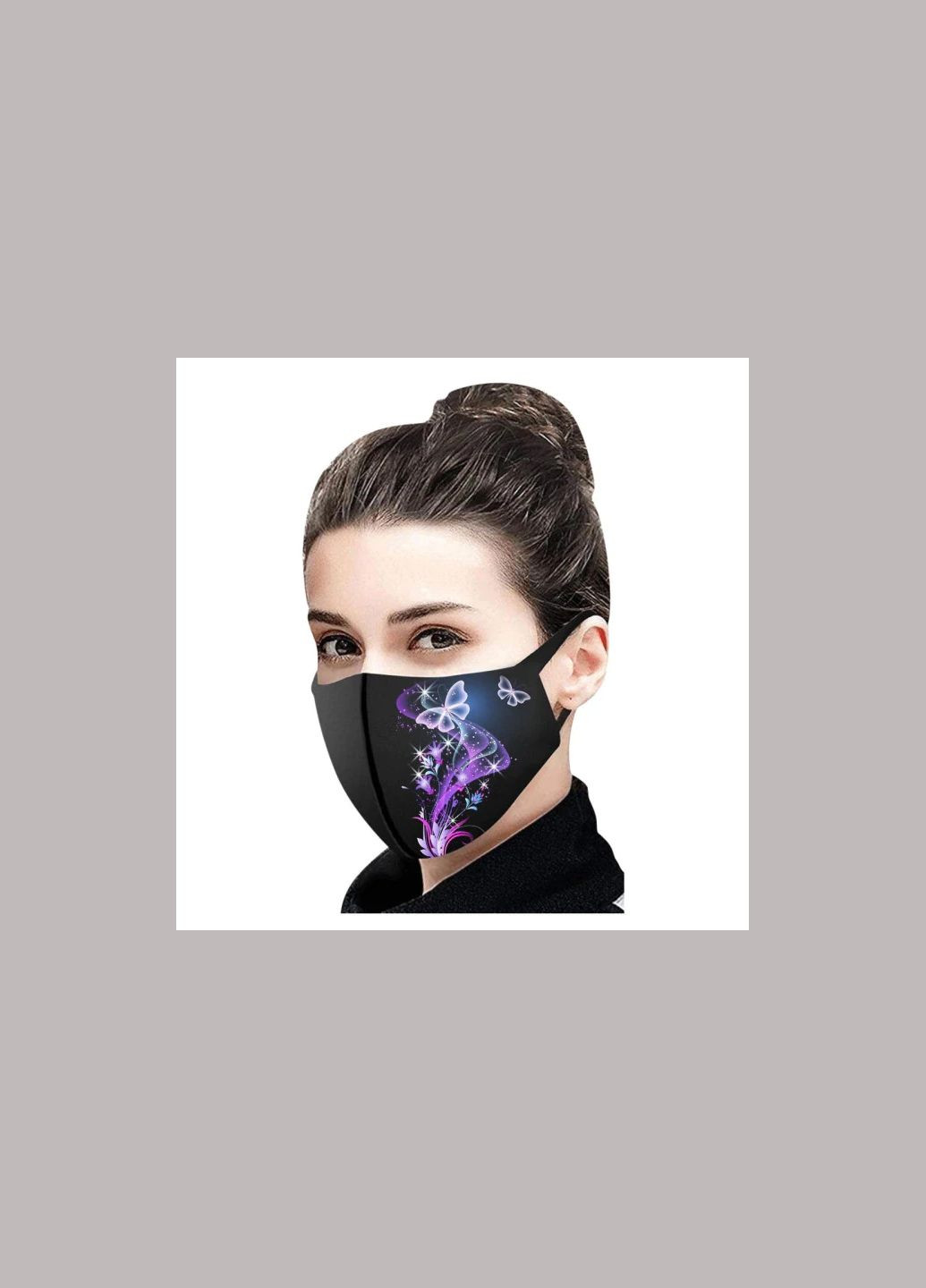 Тканинна маска для обличчя з красивим принтом, що миються, багаторазова маска, легко дихати в ній yesn No Brand (285272323)