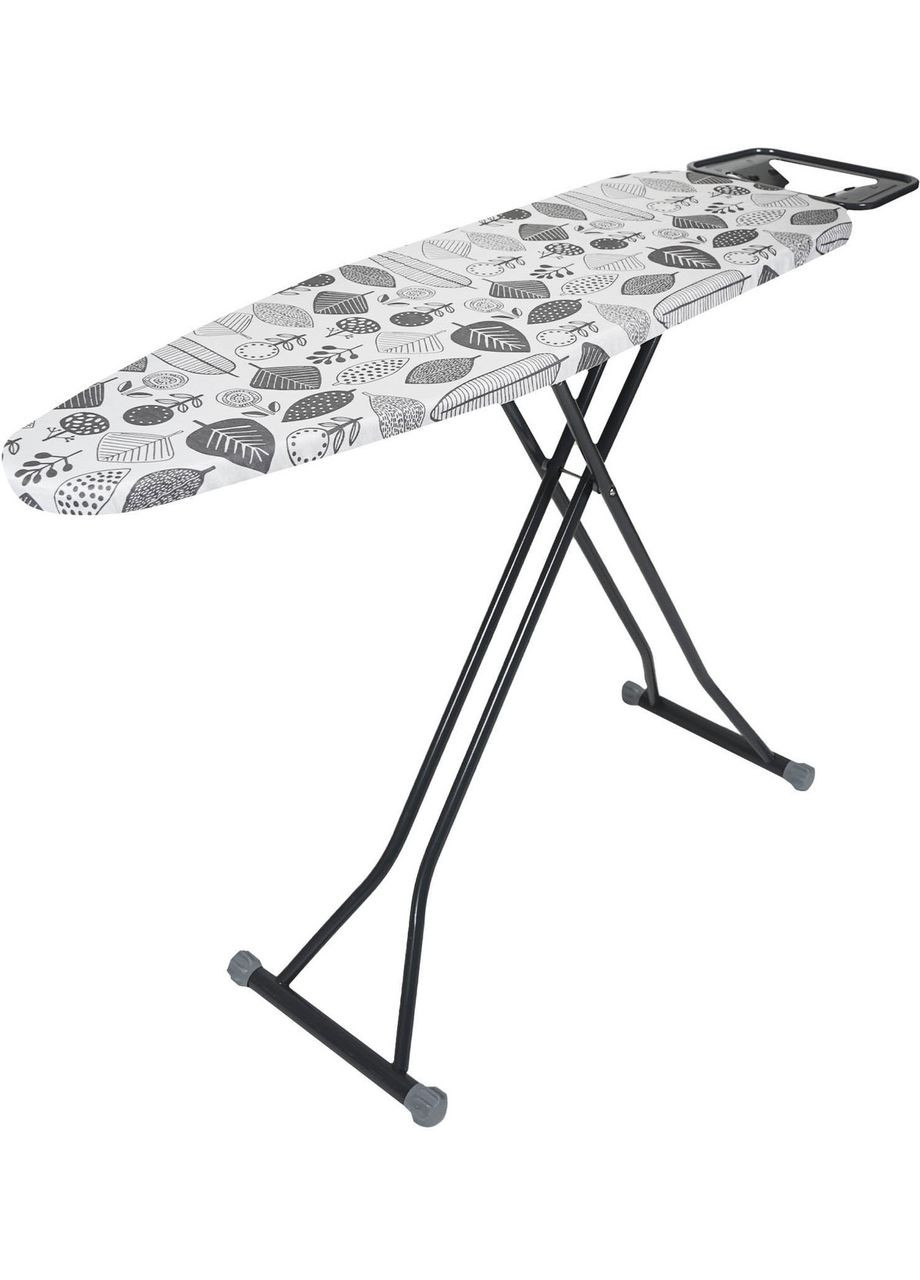 Гладильная доска ALPINE 110 х 33 см моноблок Серые листья (EH11033M-3) EUROHOME (322127314)