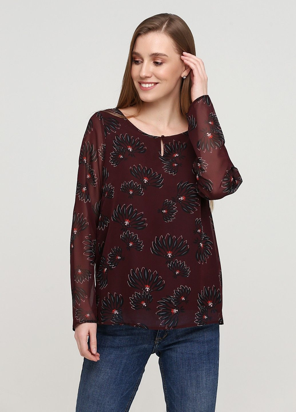 Бордовая блуза Comma