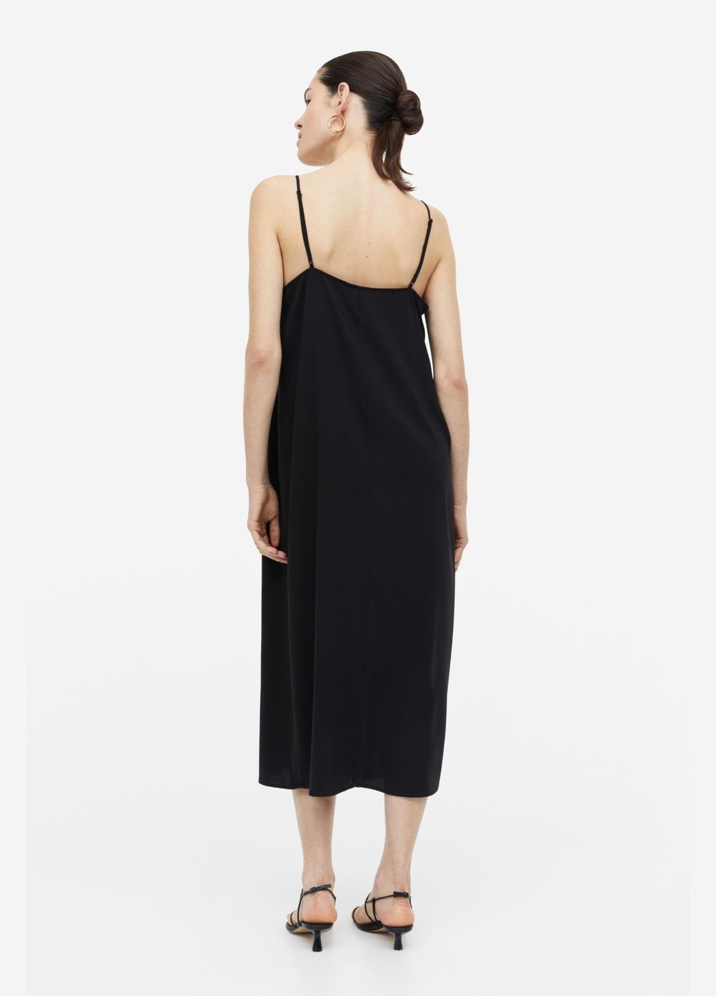 Черное повседневный платье H&M однотонное