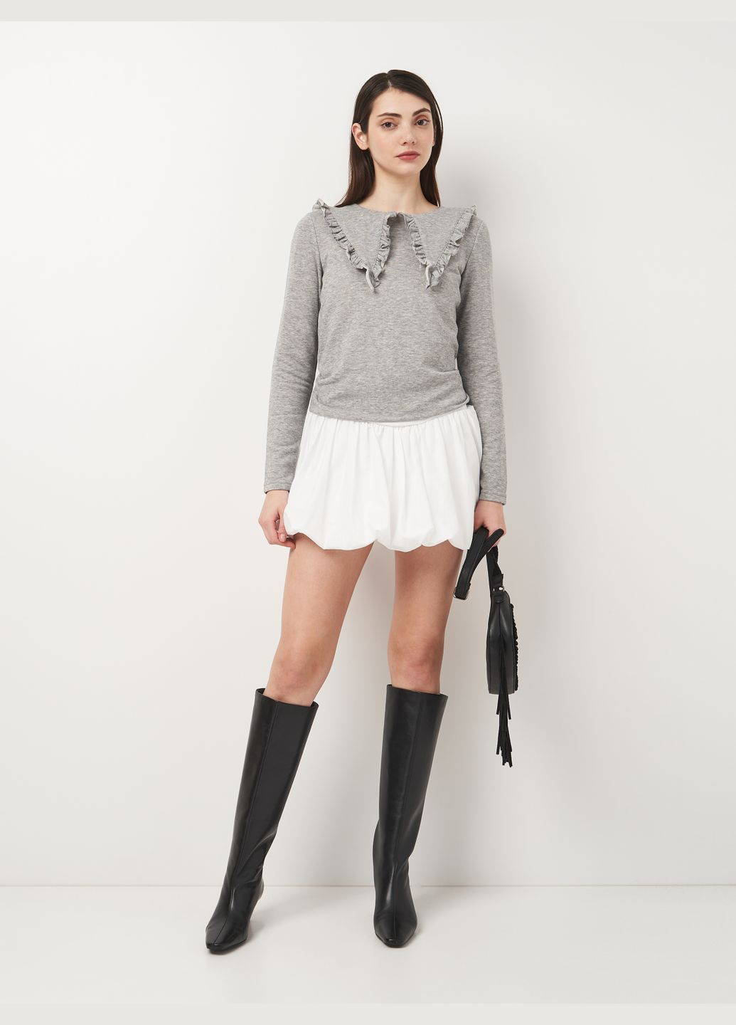 Сірий демісезонний джемпер з бавовни Mamalicious