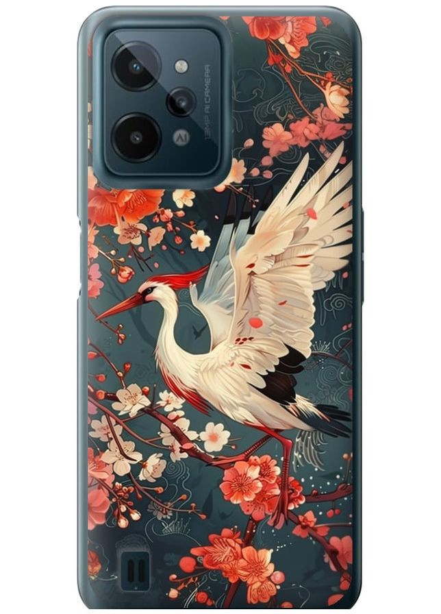 Силиконовый чехол 'Сакура и аист' для Endorphone Realme C31 (291130593)