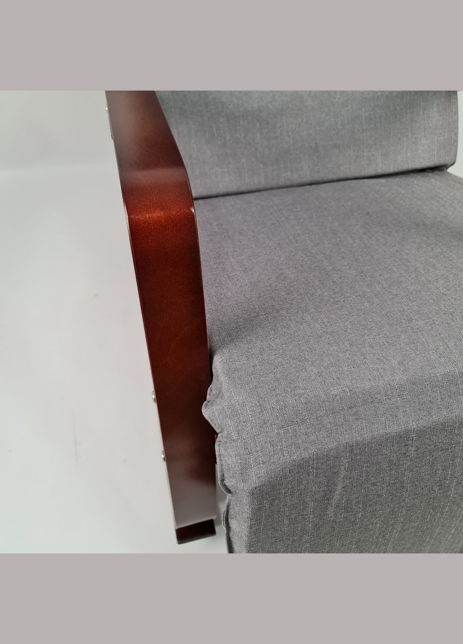 Кресло-качели ARC001 Walnut Grey с подлокотниками и регулировкой подножки AVKO (329444488)