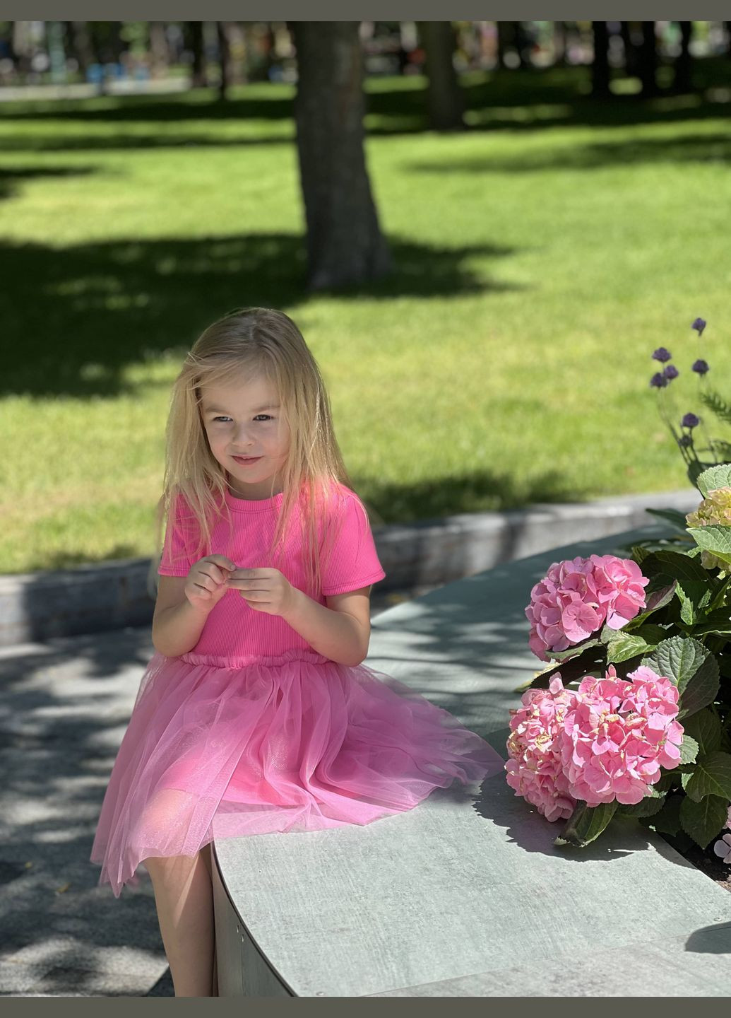 Розовое платье для девочки Фиона (296297289)