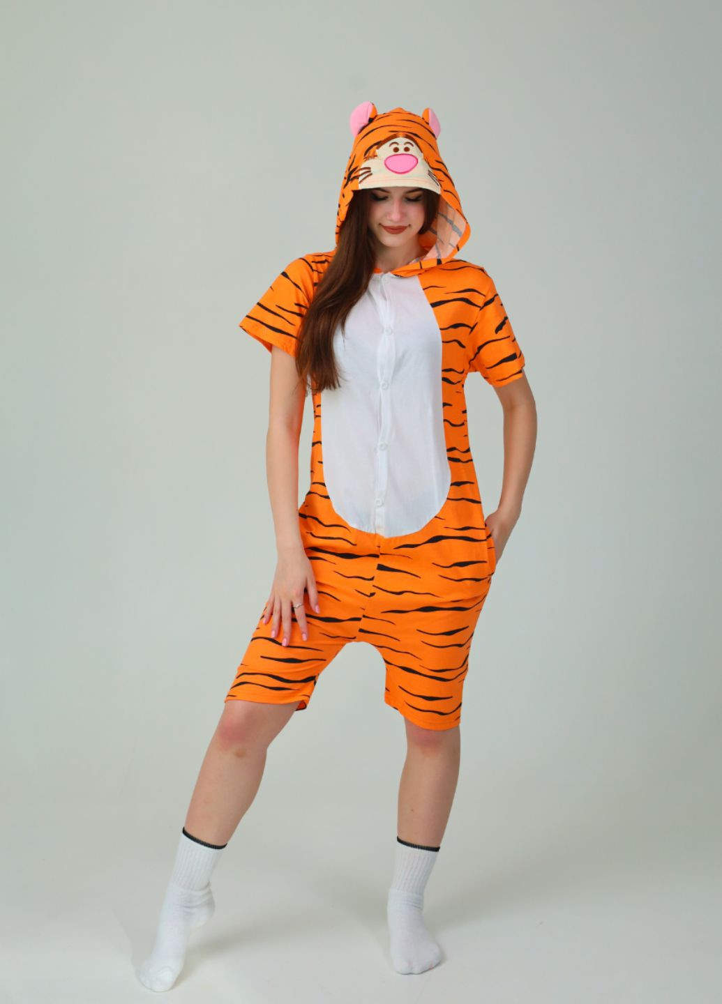 Женский летний кигуруми Тигр с капюшоном и хвостом (4004) My Kigu (339623808)