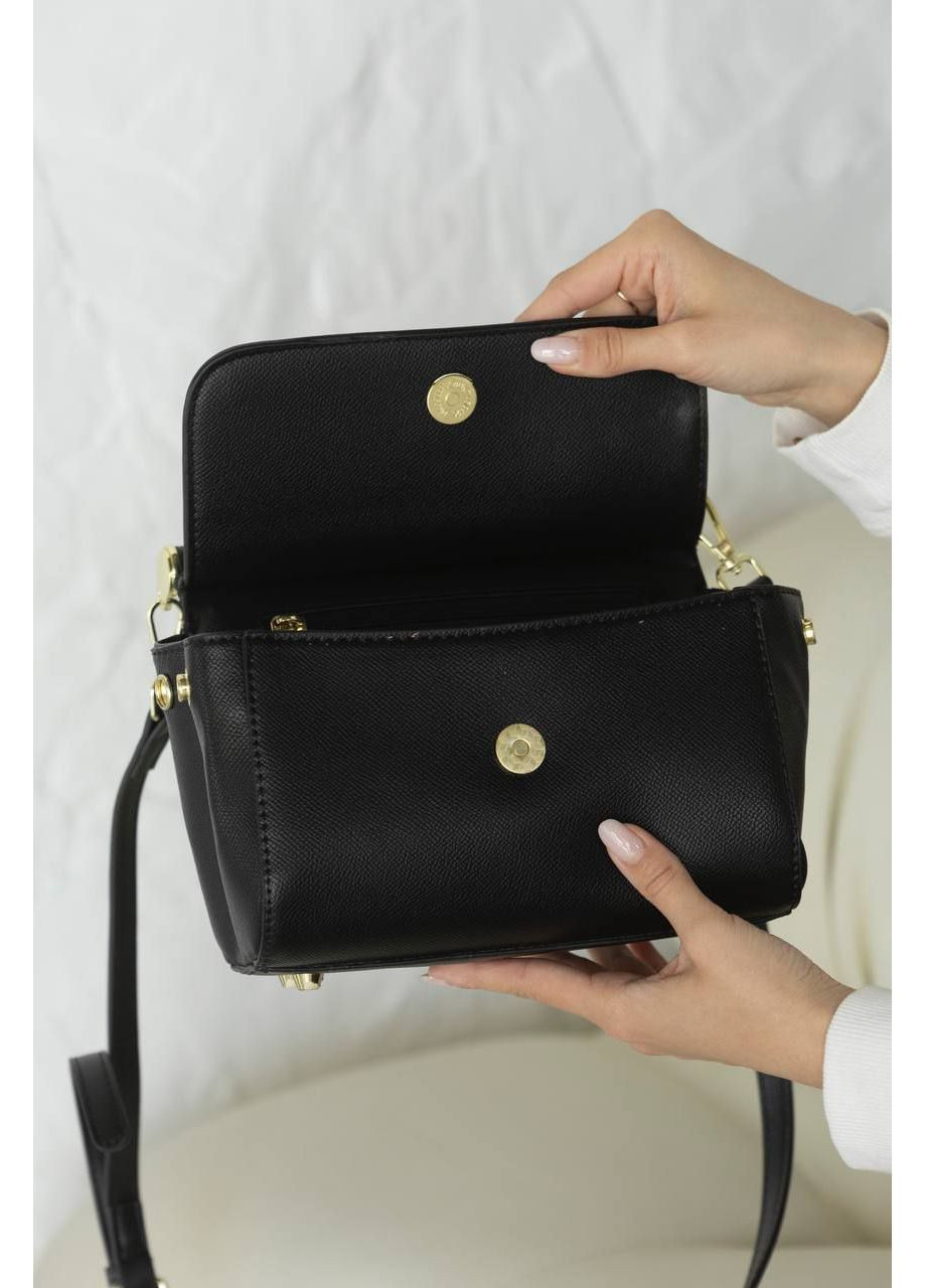 Шкіряна сумка жіноча Dolce&Gabbana Sicily Handbag Black/Gold класична Дольче Габана чорна крос боді No Brand (367837653)