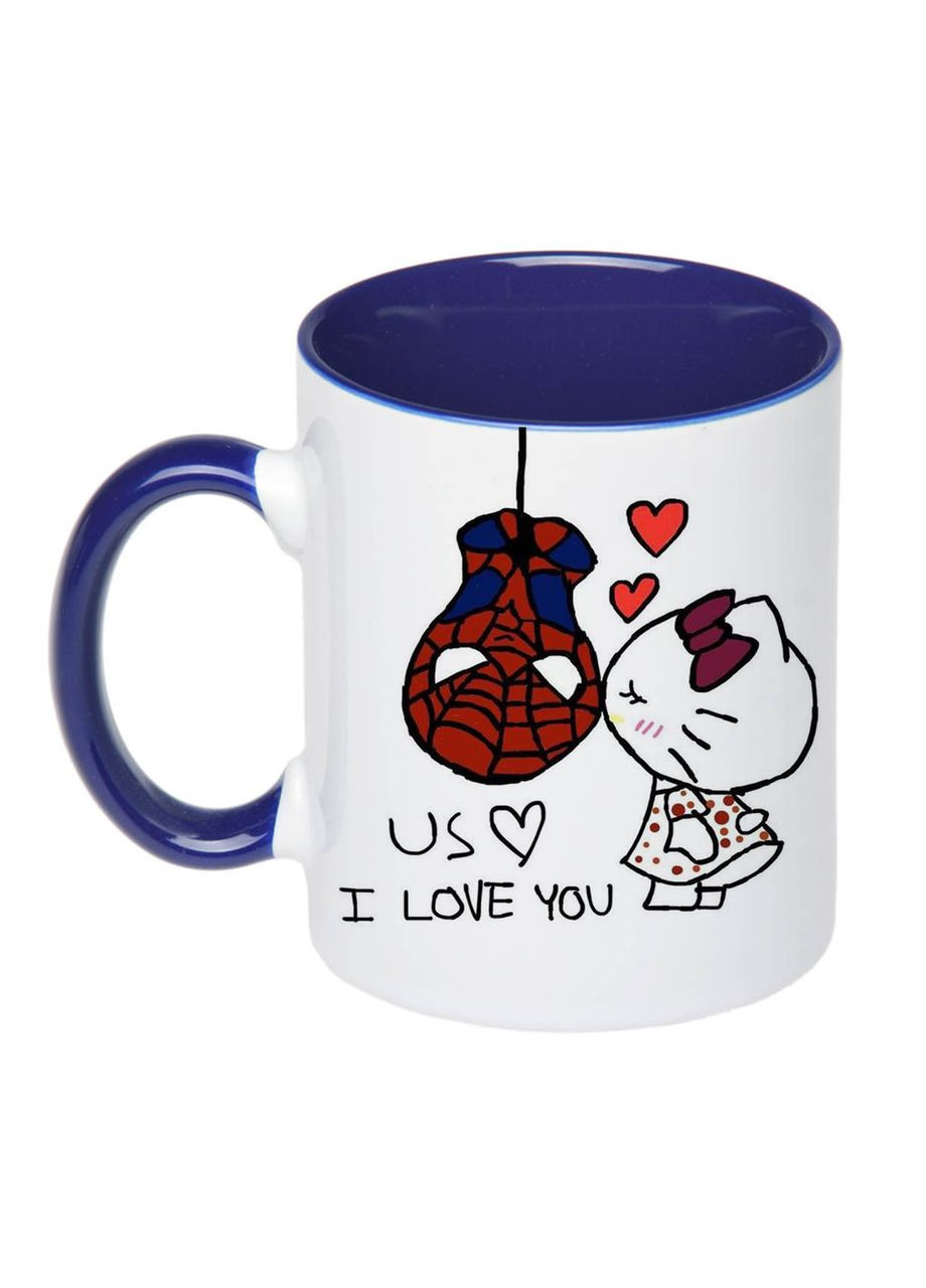 Чашка с принтом "Us, I love you" 330мл (цвет) (17724) No Brand (312488300)