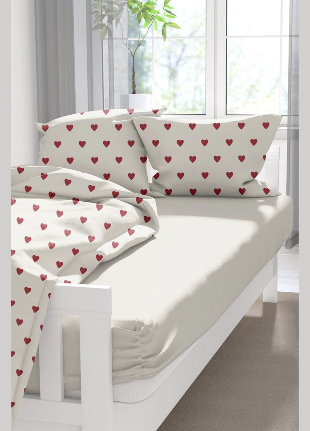 Простирадло “” на резинці - Преміум колір молочний ЦБ-00277727 Lelit (330274330)